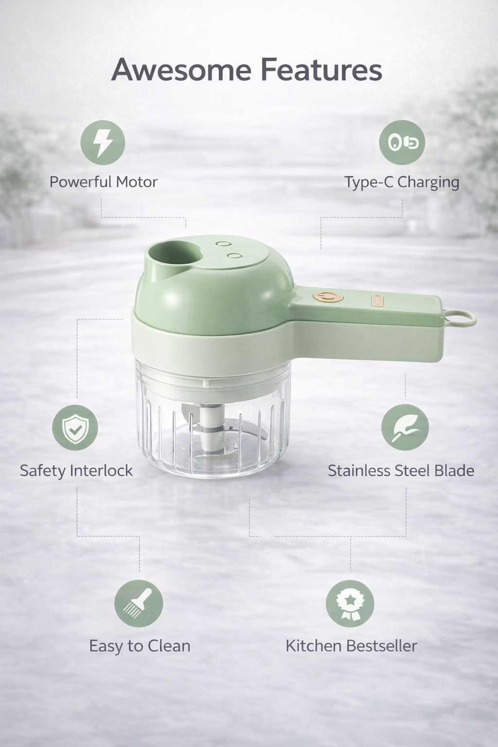 SwiftChop - 4 in 1 Electric Vegetable Cutter