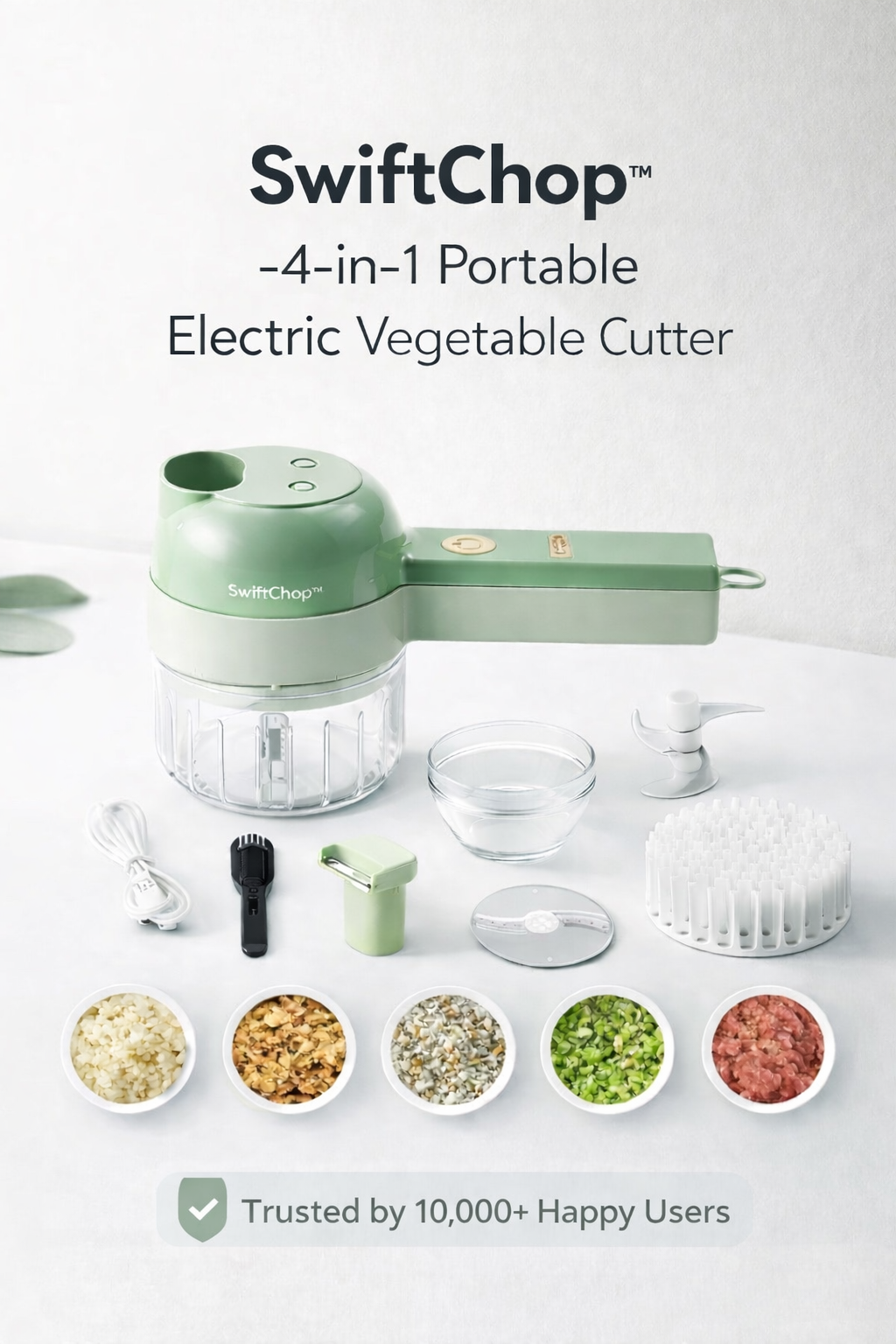 SwiftChop - 4 in 1 Electric Vegetable Cutter