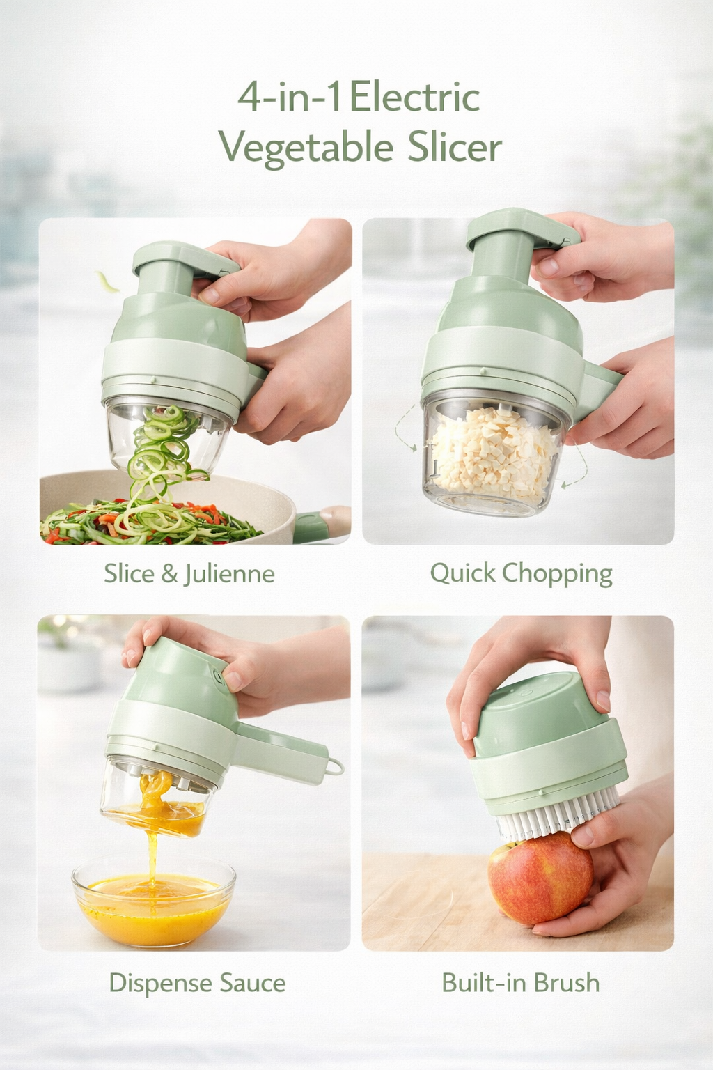 SwiftChop - 4 in 1 Electric Vegetable Cutter