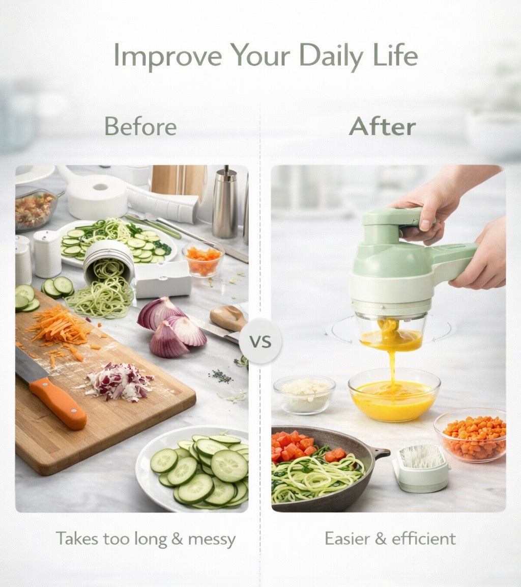 SwiftChop - 4 in 1 Electric Vegetable Cutter